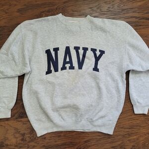 Navy Gray Sweater